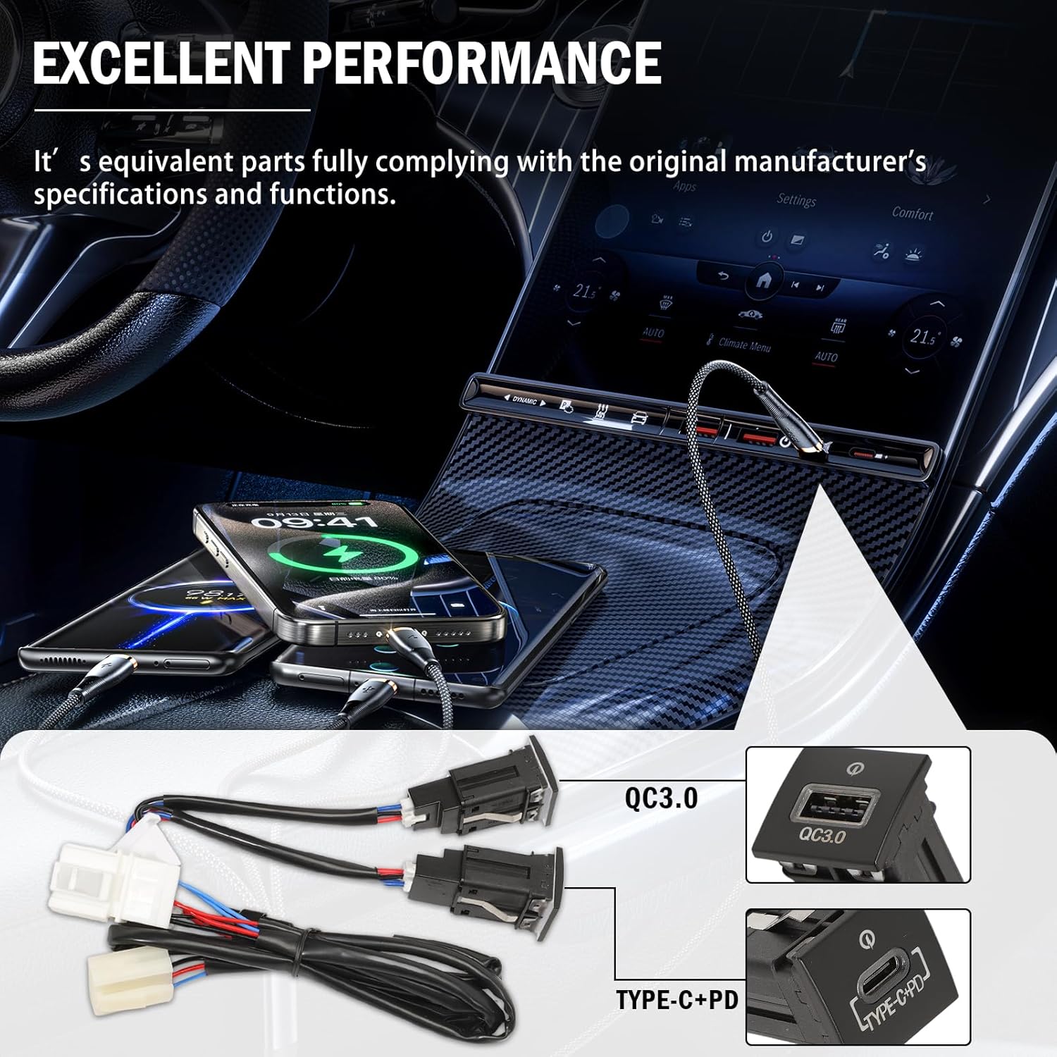 Adattatore Dual USB Ricarica Rapida per Golf/GTI/R-Line - immagine 5