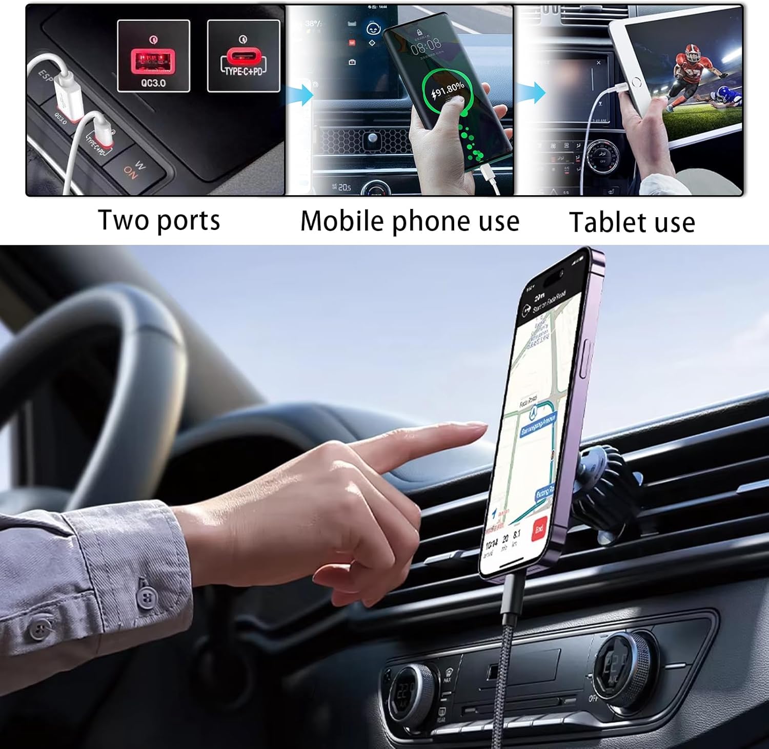 Adattatore Dual USB Ricarica Rapida per Golf/GTI/R-Line - immagine 6