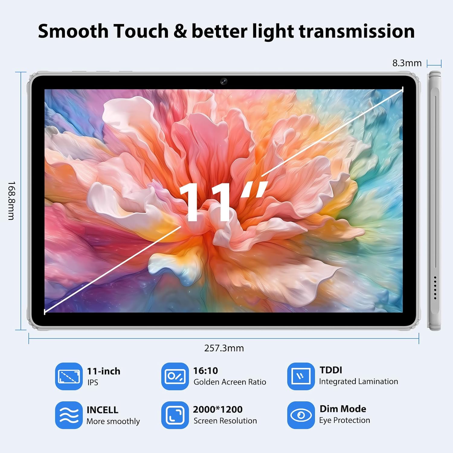 Tablet 2K 11 Pollici Android 16 con Tastiera e Mouse (Grigio) - immagine 5