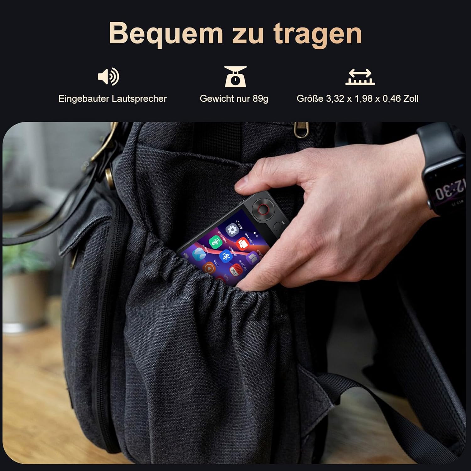 Lettore MP3 128GB con Bluetooth 5.3 Touchscreen 2.4" - immagine 8