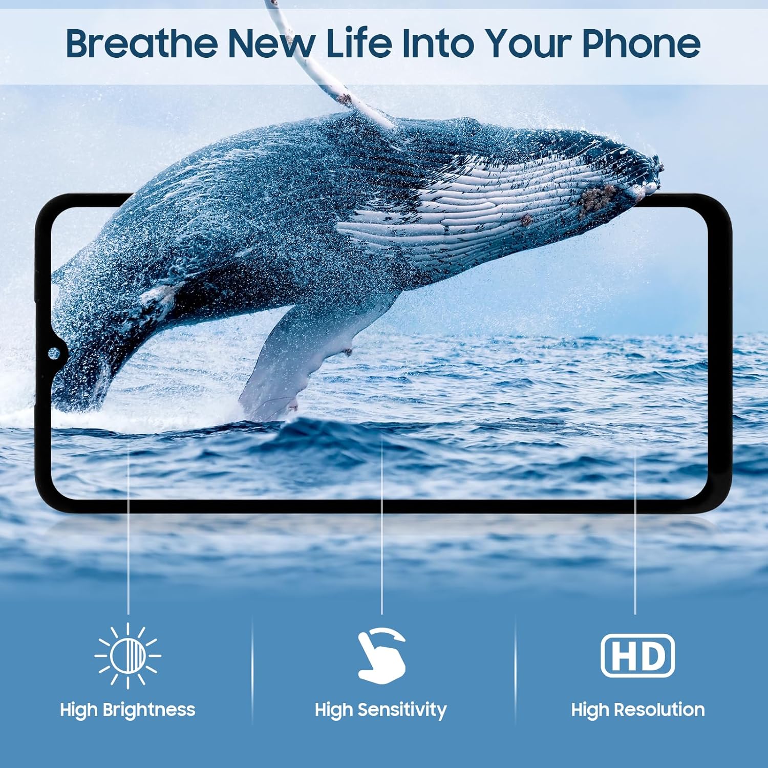 Schermo LCD per Samsung Galaxy A16 5G, Nero con Telaio - immagine 4