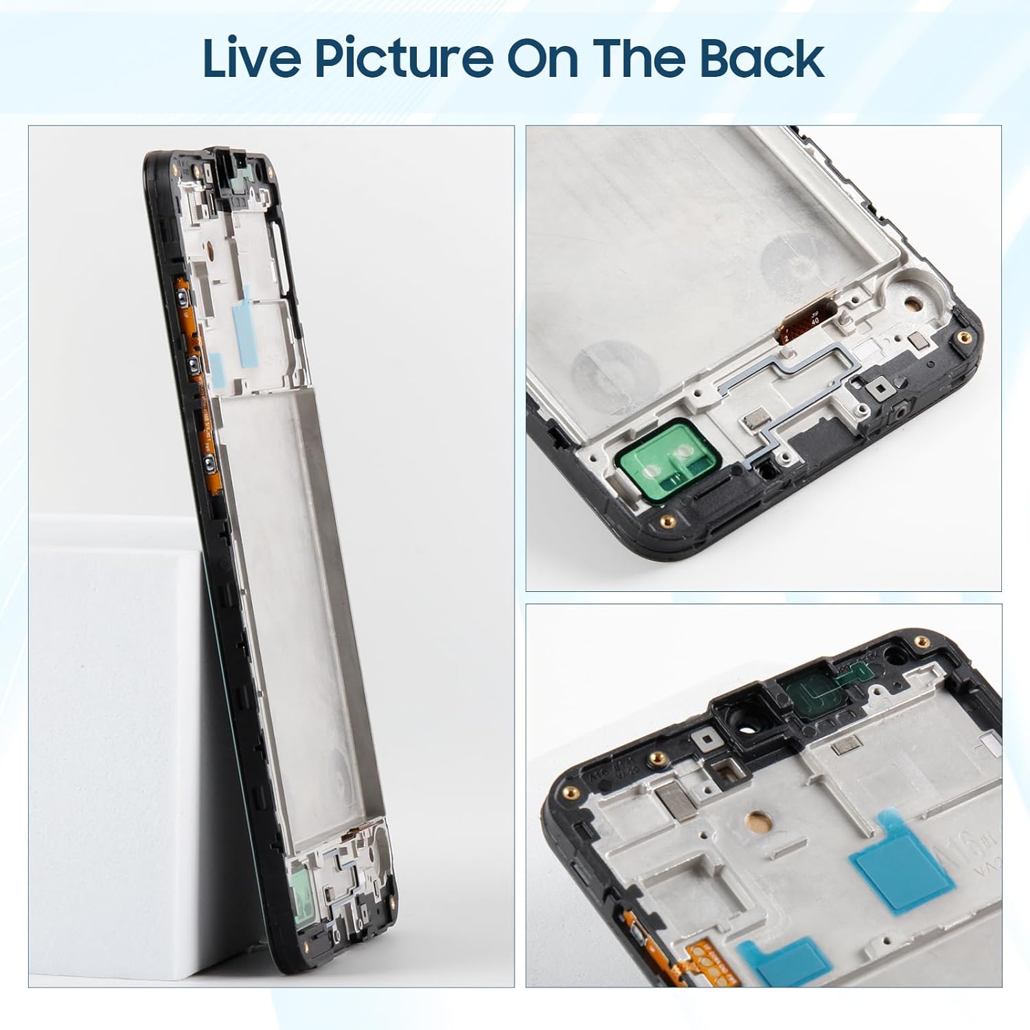 Schermo LCD per Samsung Galaxy A16 5G, Nero con Telaio - immagine 6