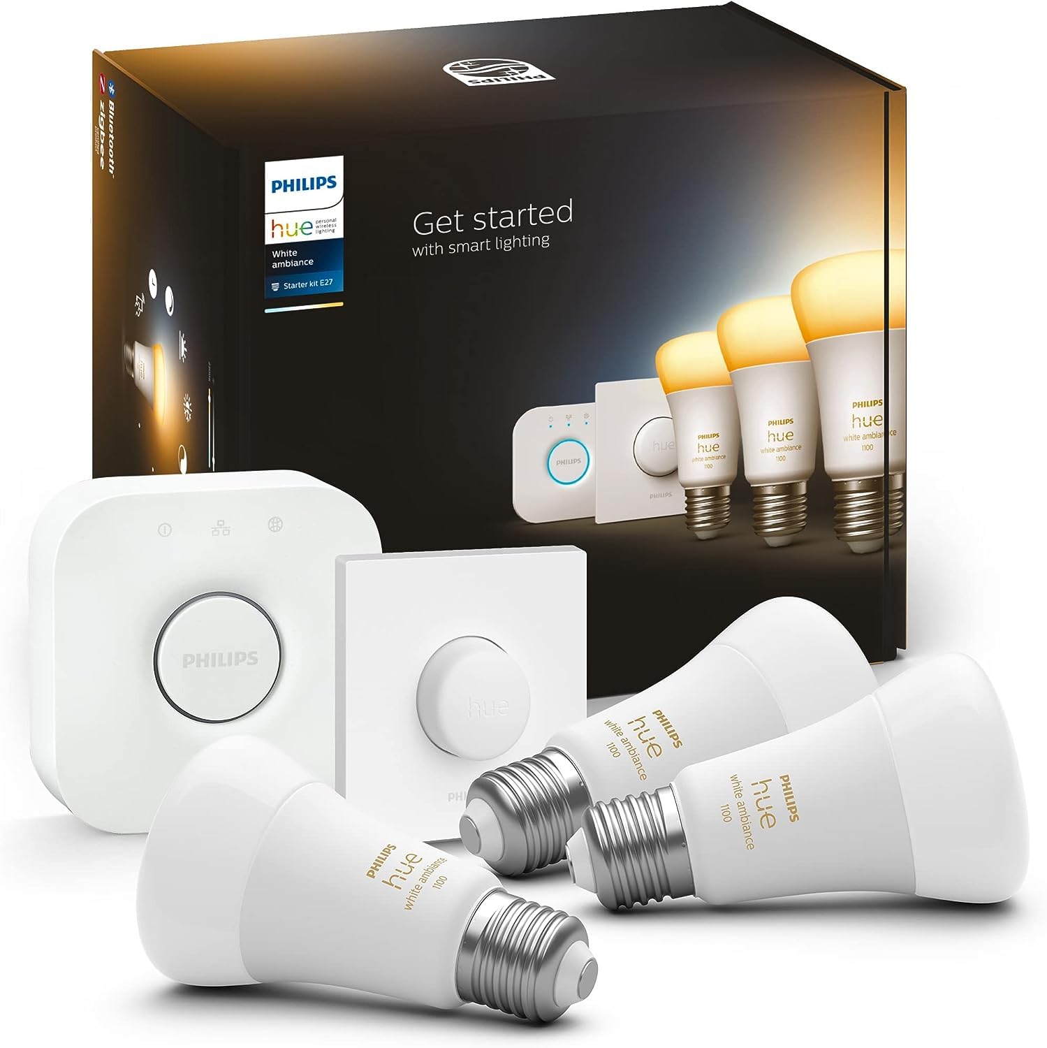 Philips Hue White Ambiance Starter Kit E27 con Bridge