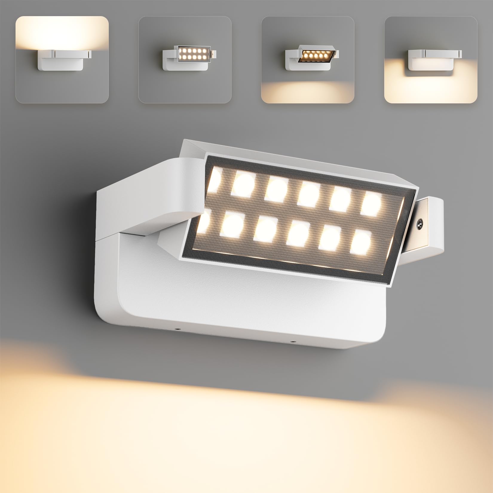 Aipsun Applique LED da Esterno/Interno 24W IP65, Bianco