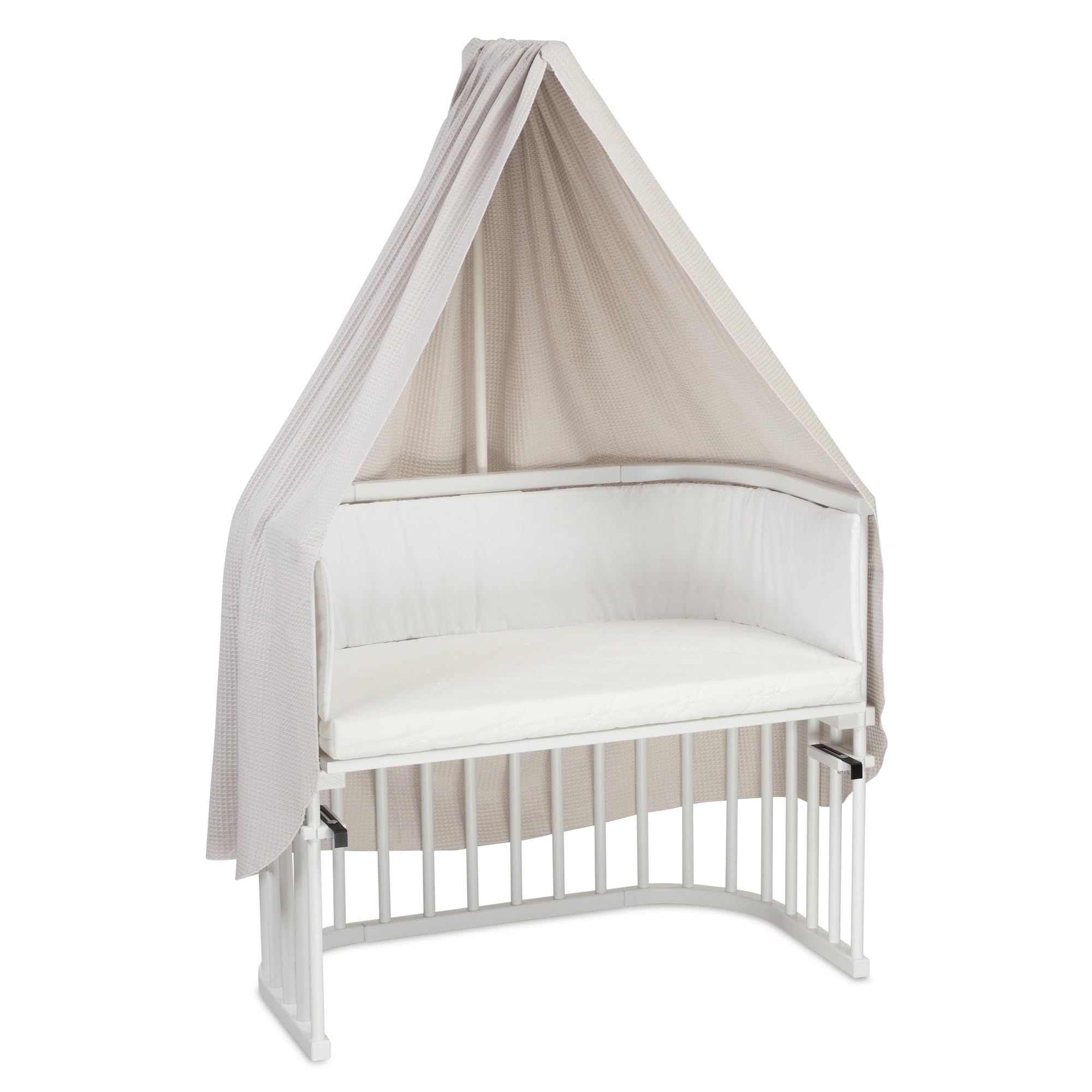 babybay Baldacchino a nido d'ape, adatto per tutti i modelli fino a 96 cm di lunghezza, bianco grigio