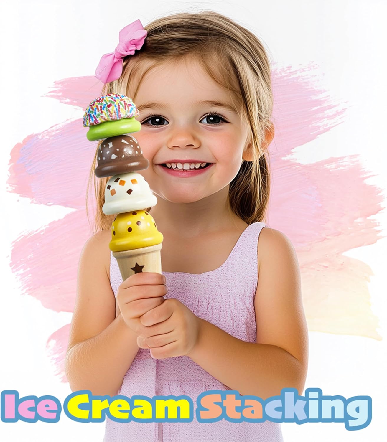 Carrello Gelato in Legno con Giocattoli - immagine 4