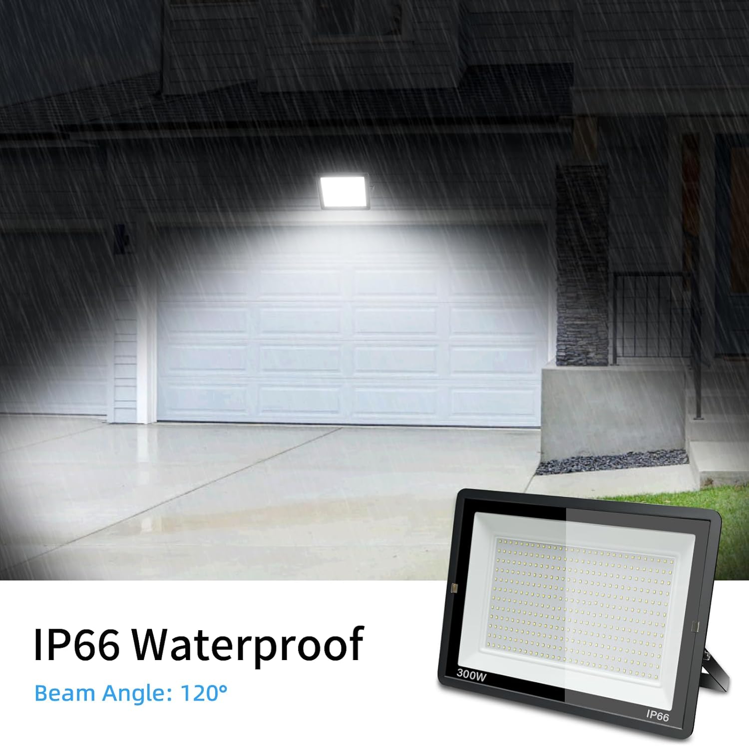 Proiettore LED per Esterni 300W 30000lm 6500K - immagine 3