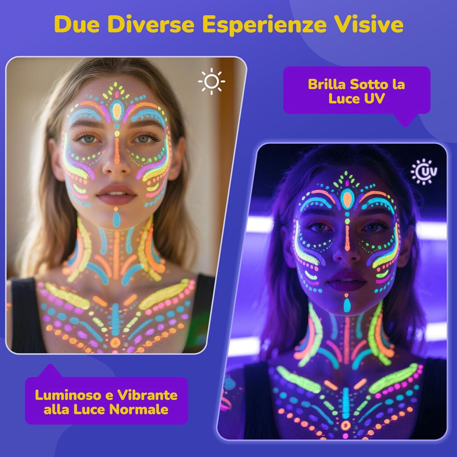 Beesjuy 12 Colori UV Trucco Fluorescente - immagine 4