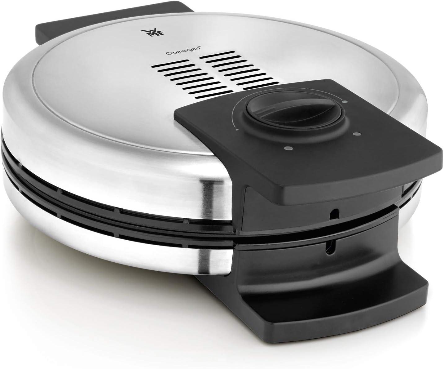 WMF Piastra per cialde LONO, piastra per cialde a cuore, livello di doratura regolabile all'infinito, 900 W, Cromargan opaco/argento