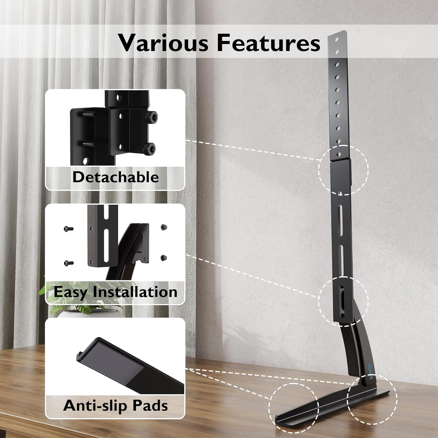 Bontec Supporto Piedistallo TV per Schermi LED LCD Plasma - immagine 4