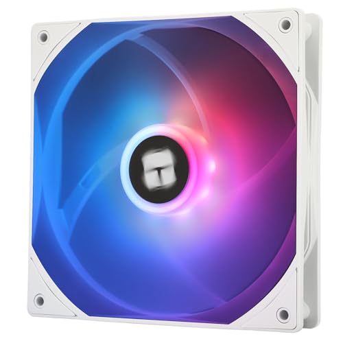 TR TL-C14CW-S Ventola di raffreddamento silenziosa 14CM,Ventola di raffreddamento dell'alloggiamento bianco,Raffreddatori della CPU con 1500RPM ad alta velocità,Connettore PWM a 4 pin