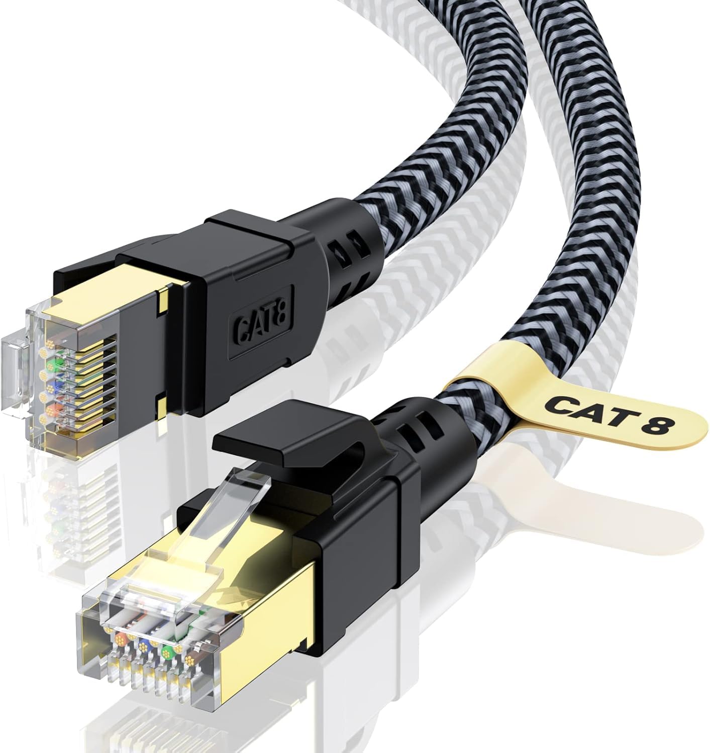 Cavo Ethernet Cat 8 1m 40Gbps RJ45 in Nylon Intrecciato