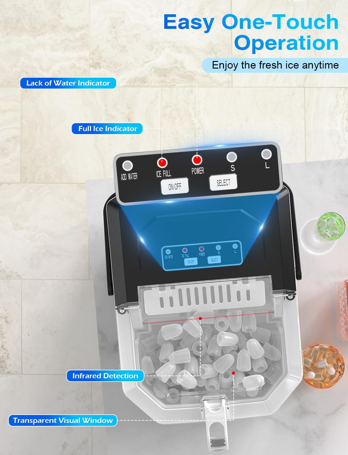 Macchina per Cubetti di Ghiaccio Mini Portatile - immagine 5