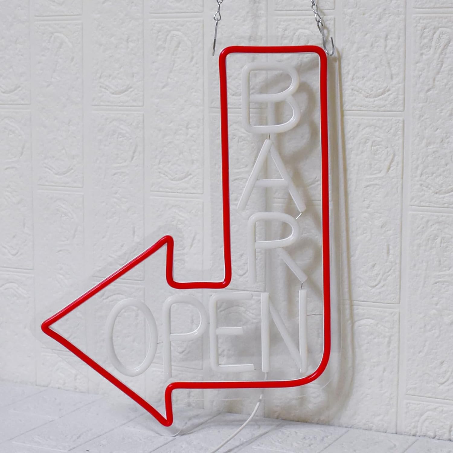 Bar Open Insegna Neon LED con Freccia - immagine 6