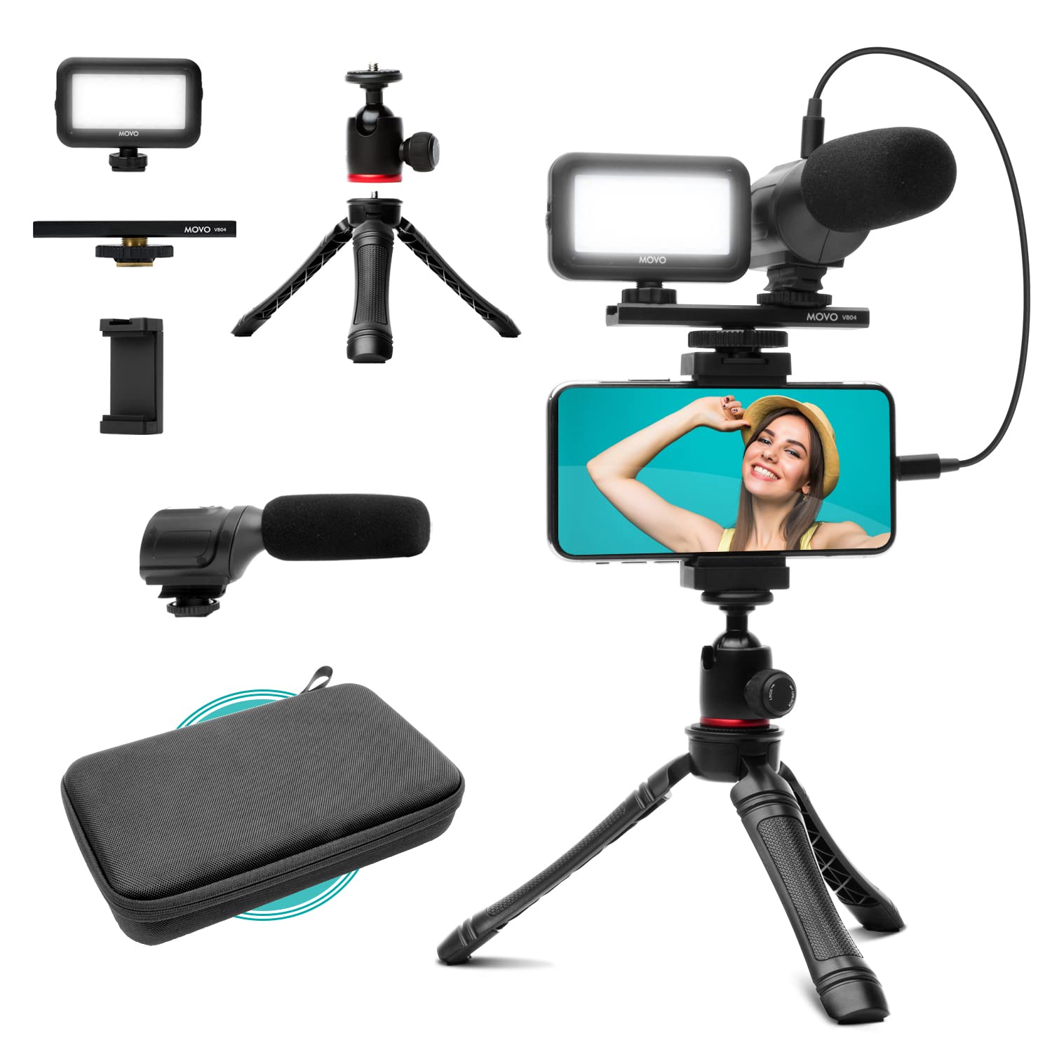 Movo uVlogger - Kit Vlogging per Android/USB-C/iPhone 15