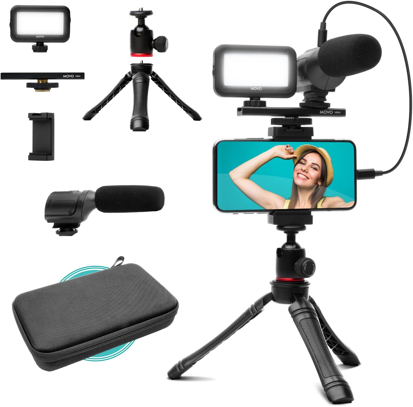 Movo uVlogger - Kit Vlogging per Android/USB-C/iPhone 15 - immagine 1