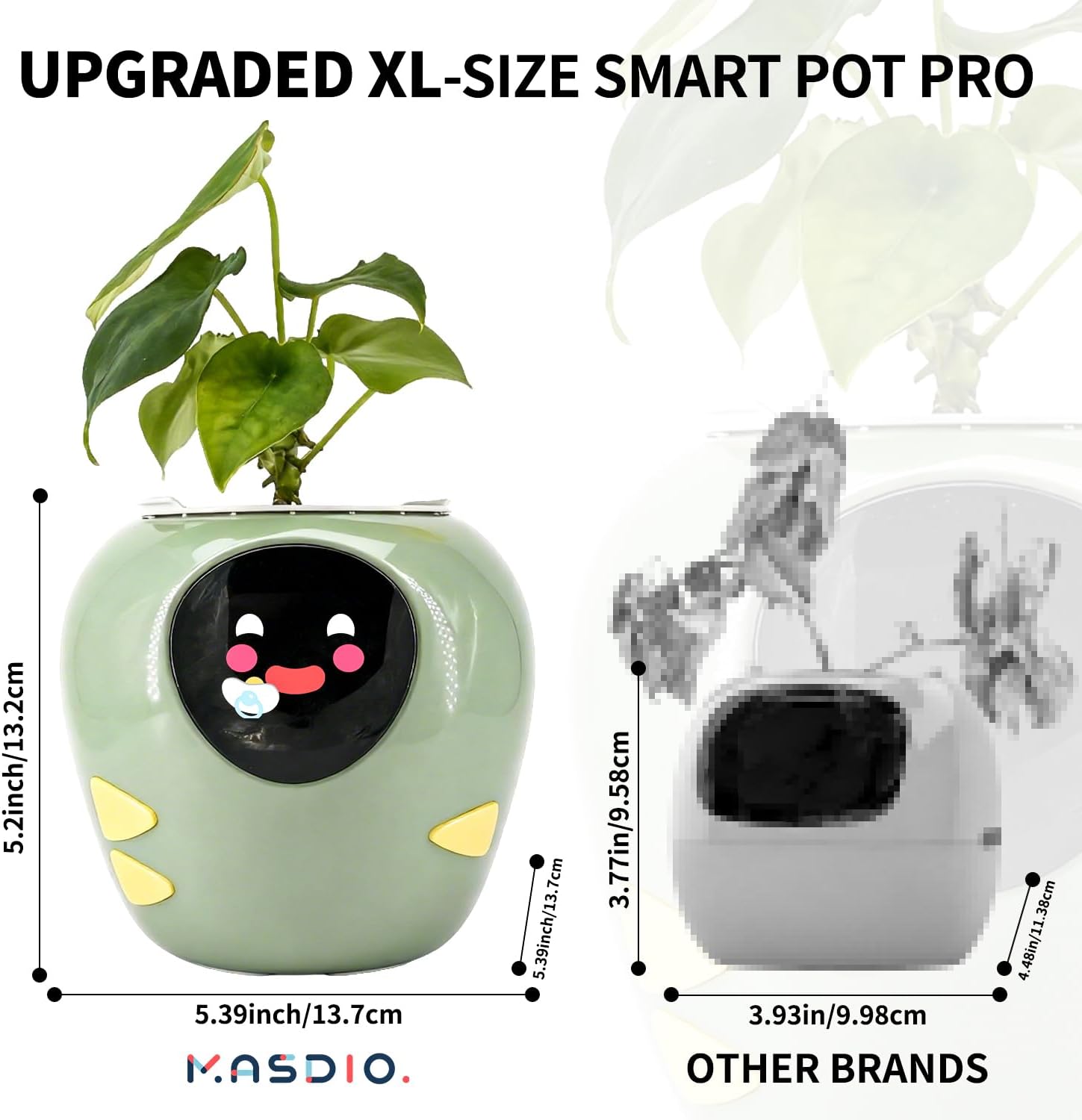Plantbot Smart Flower Pot Robot con AI, Green - immagine 3