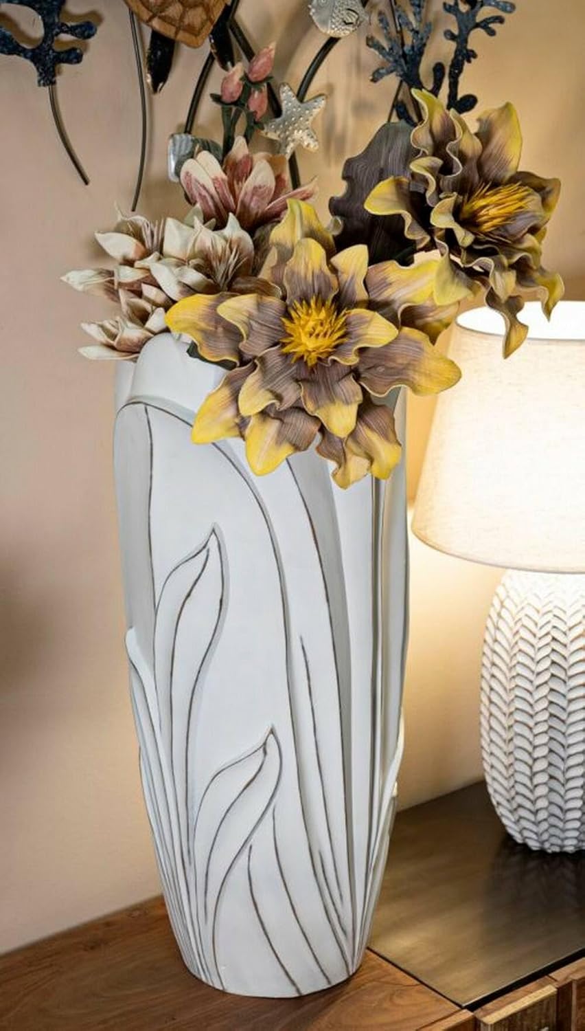 Dmora Vaso Paraguay - Complemento d'Arredo, Bianco - immagine 1