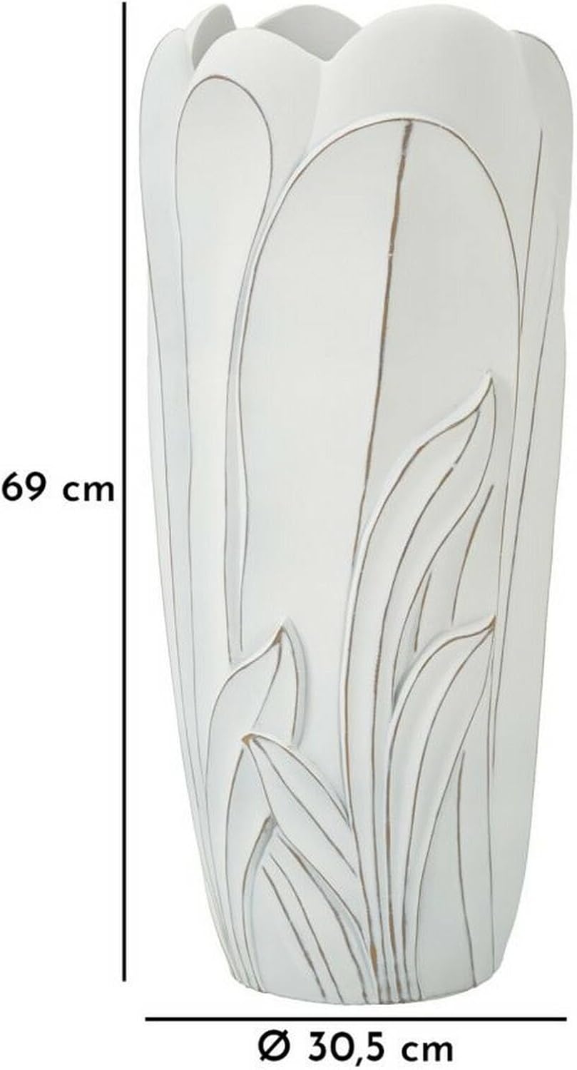 Dmora Vaso Paraguay - Complemento d'Arredo, Bianco - immagine 3