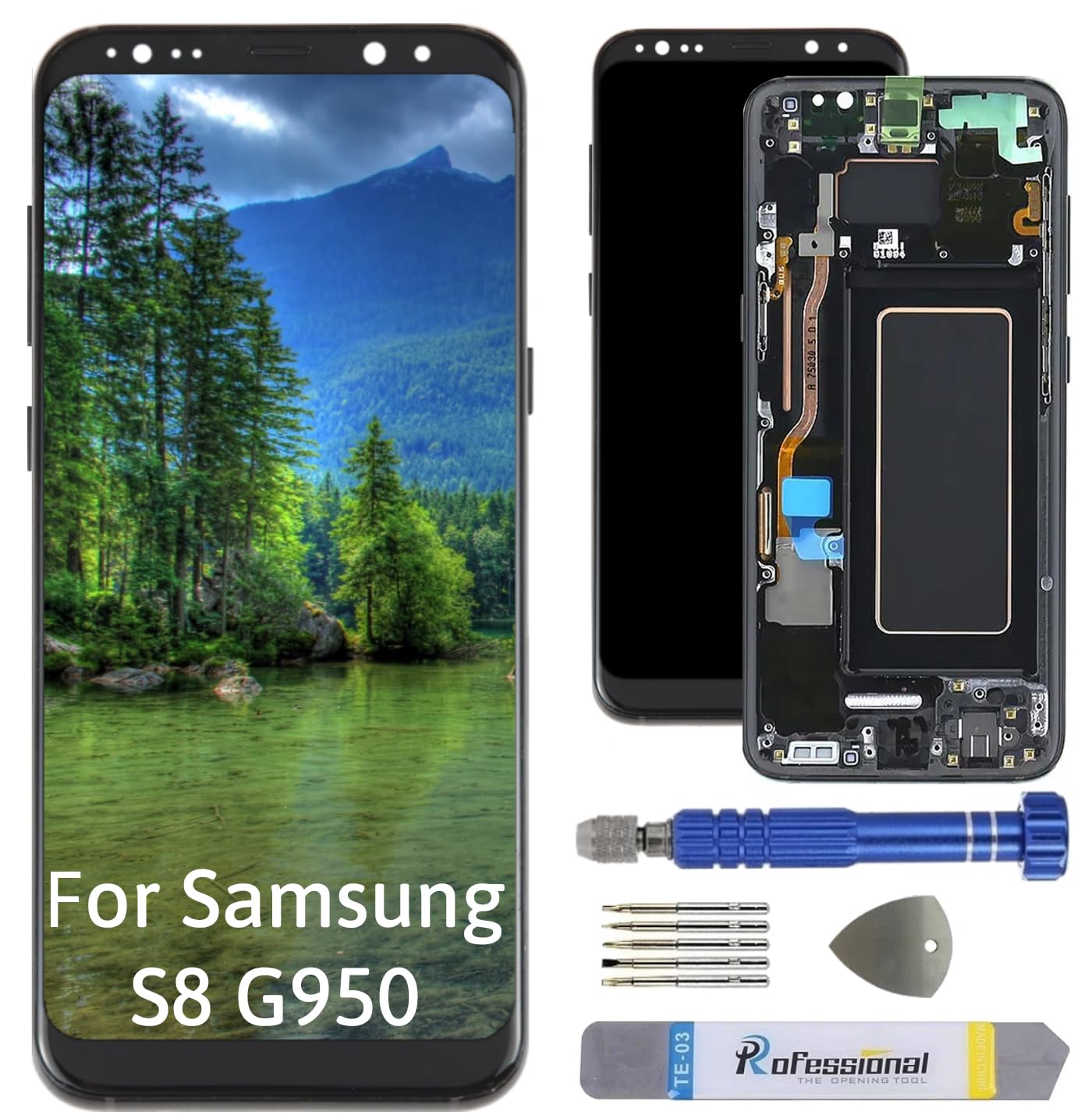 It'Go Full INCELL Display per Samsung S8 G950 LCD Nero