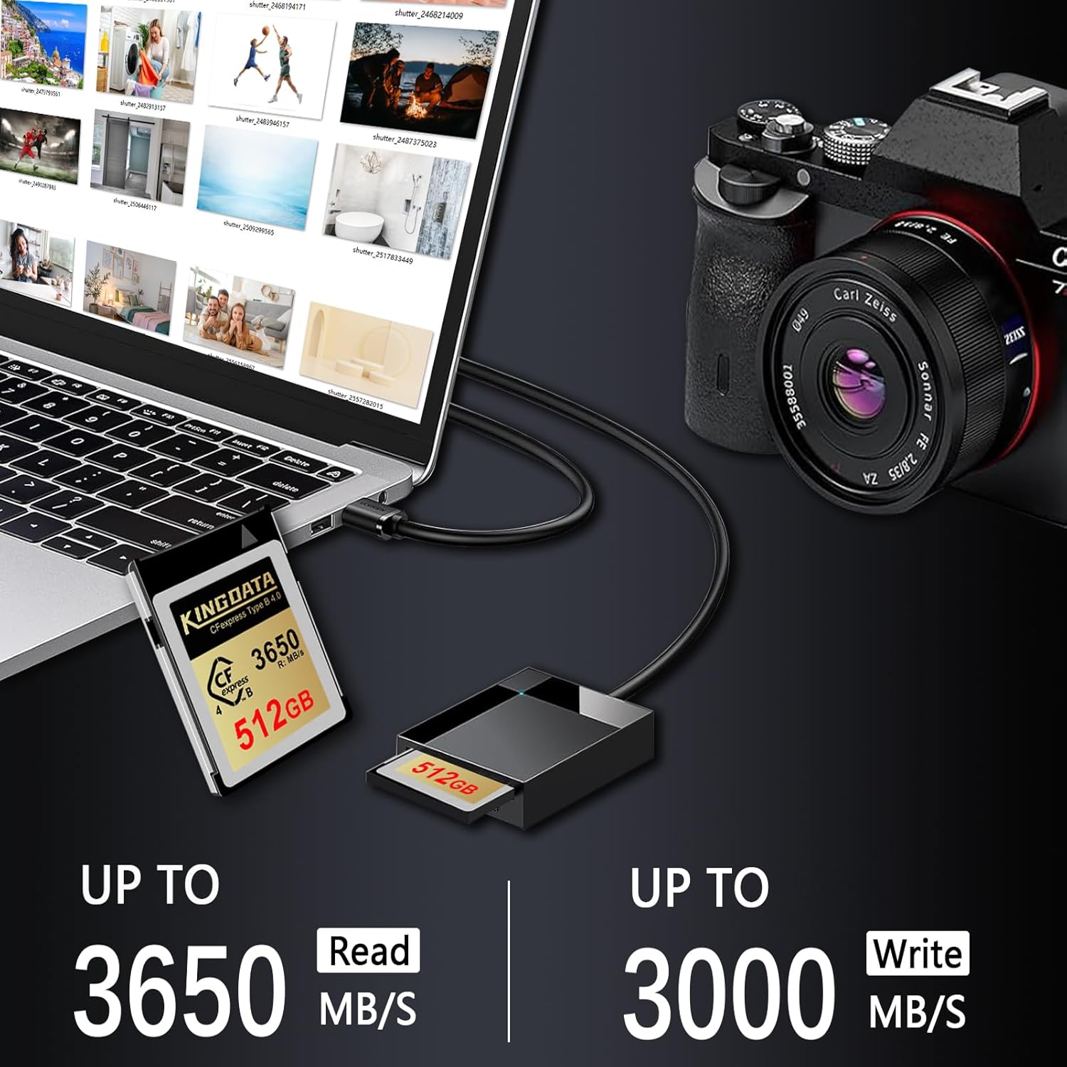 Kingdata Scheda CFexpress Tipo B 4.0 512GB - immagine 3