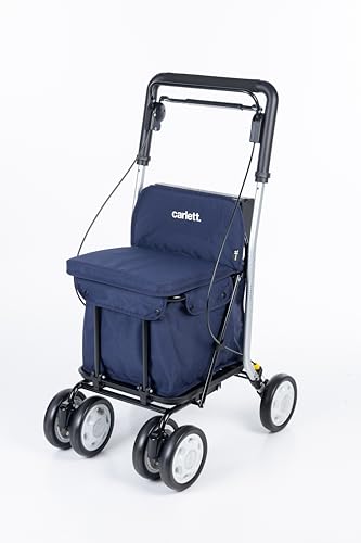 Carlett Carrello Spesa con Sedile Incorporato, Marino