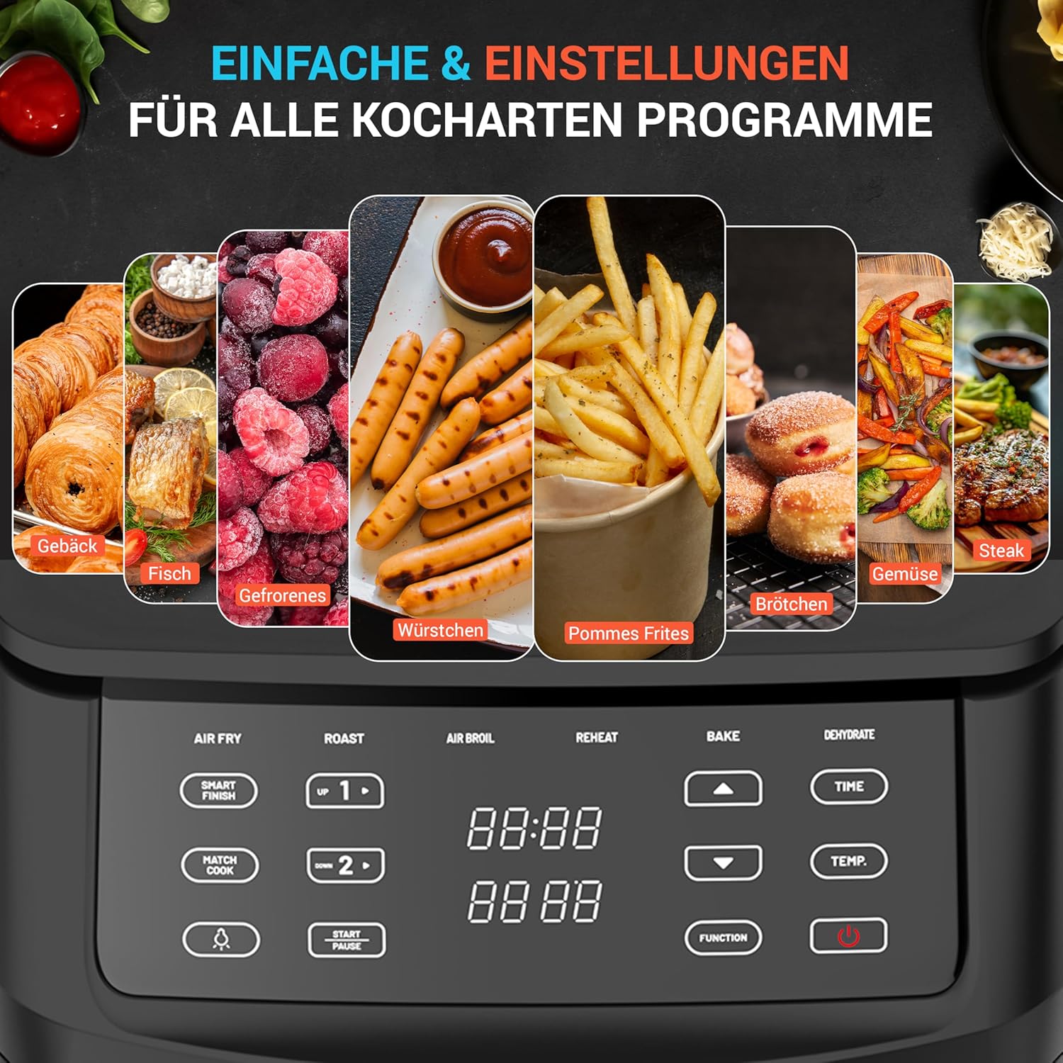 Double Stack XL Friggitrice ad Aria Calda 2500W - immagine 3