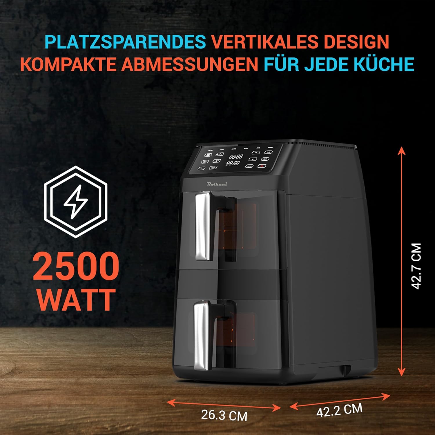 Double Stack XL Friggitrice ad Aria Calda 2500W - immagine 7