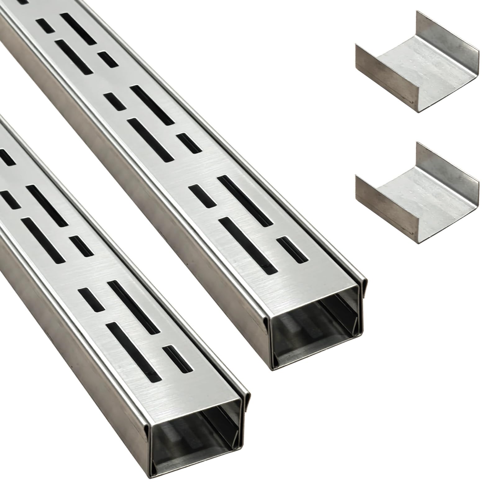 Canaletta Scolo Acqua Piovana Acciaio Inox 304, 2m