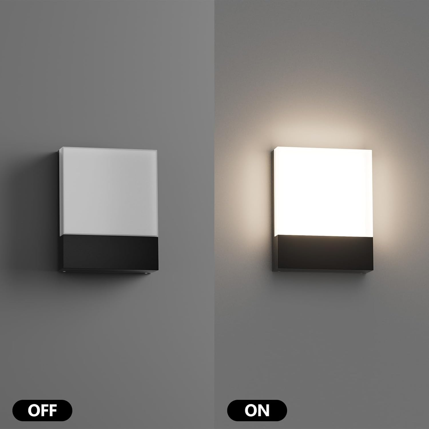 Klighten 2 Pezzi Lampade da Parete LED 24W IP65, Nero - immagine 2