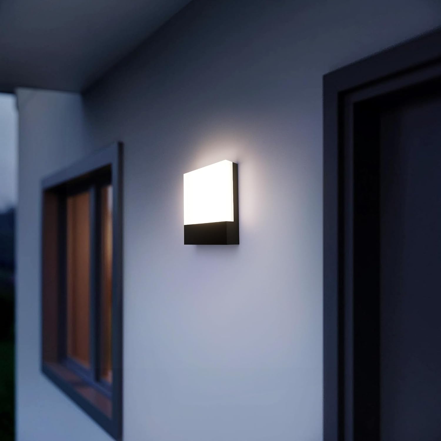 Klighten 2 Pezzi Lampade da Parete LED 24W IP65, Nero - immagine 7