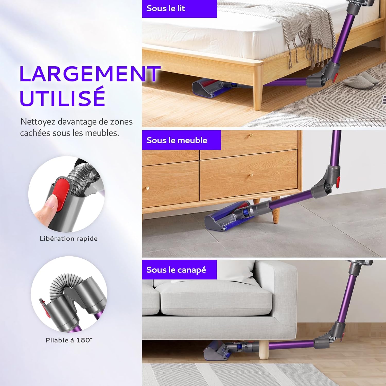 Tubo telescopico pieghevole compatibile con Dyson V7 V8 V10 V11 V15 ...