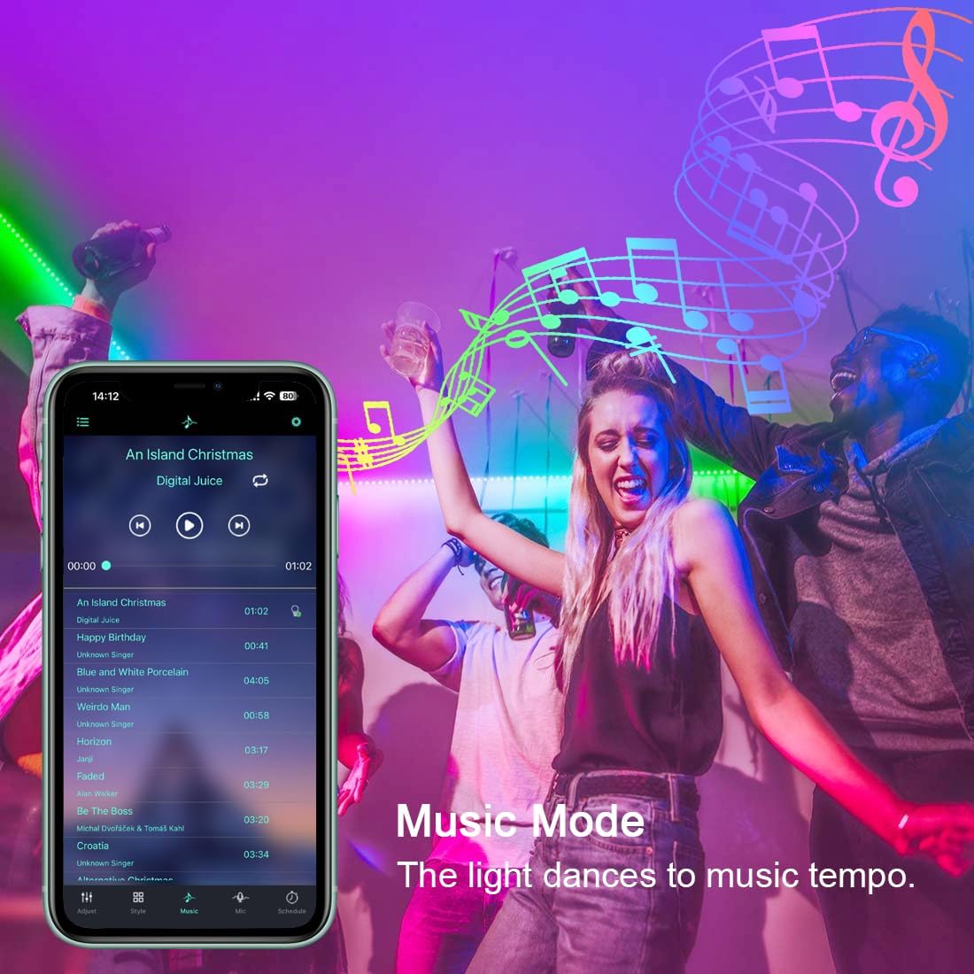 Anmossi Striscia LED RGB 10 Metri con Bluetooth - immagine 3