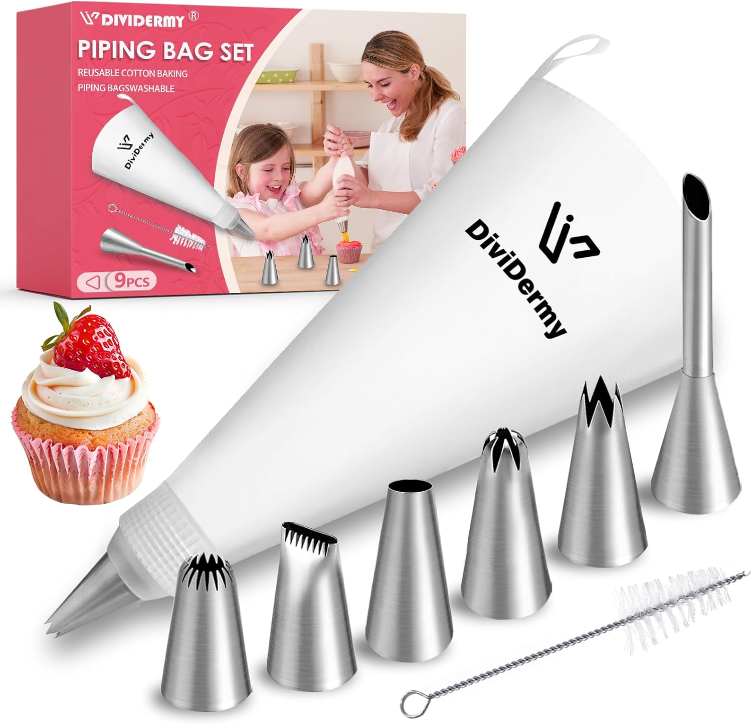 9 Pezzi Kit Sac à Poche Professionale Riutilizzabile - immagine 1