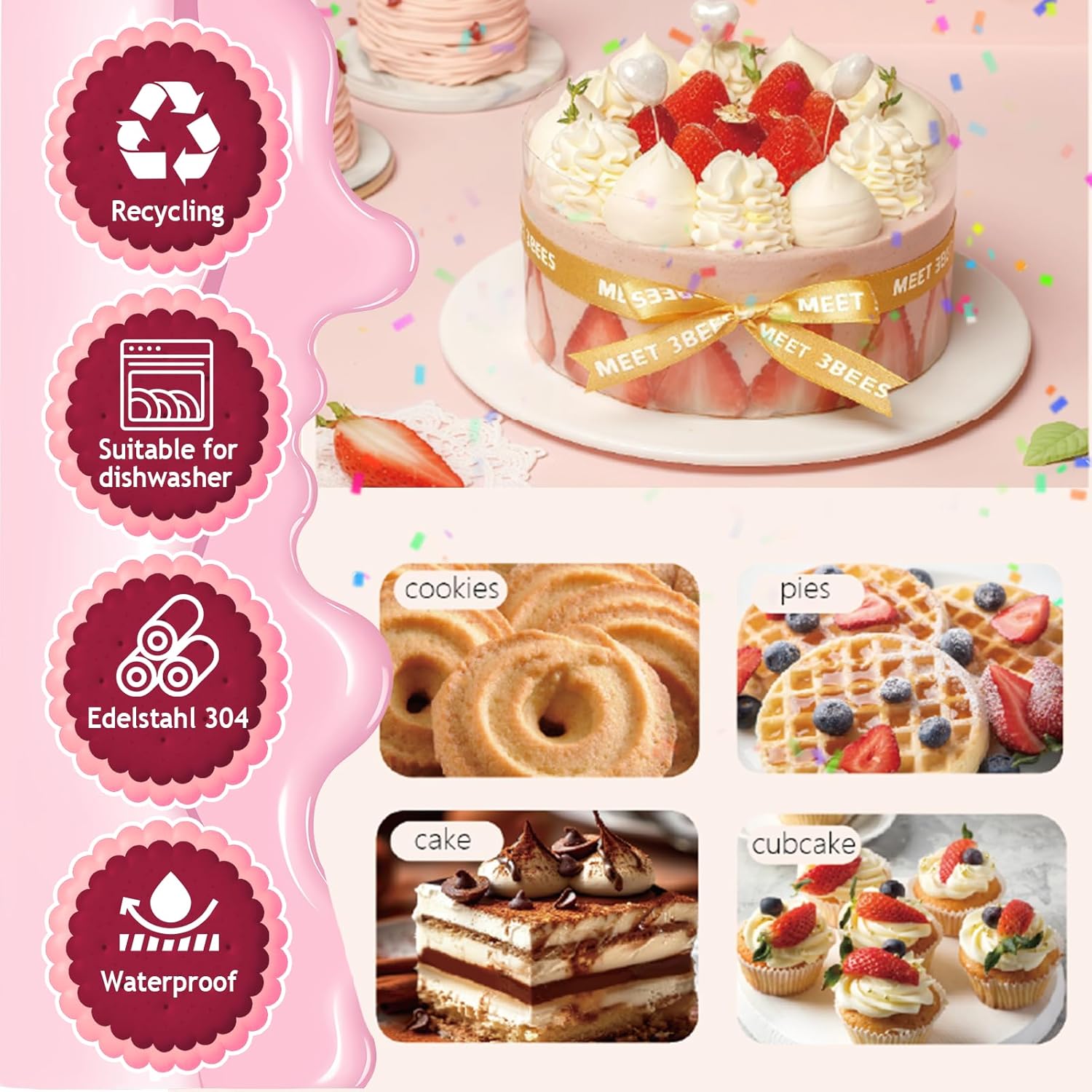 9 Pezzi Kit Sac à Poche Professionale Riutilizzabile - immagine 5