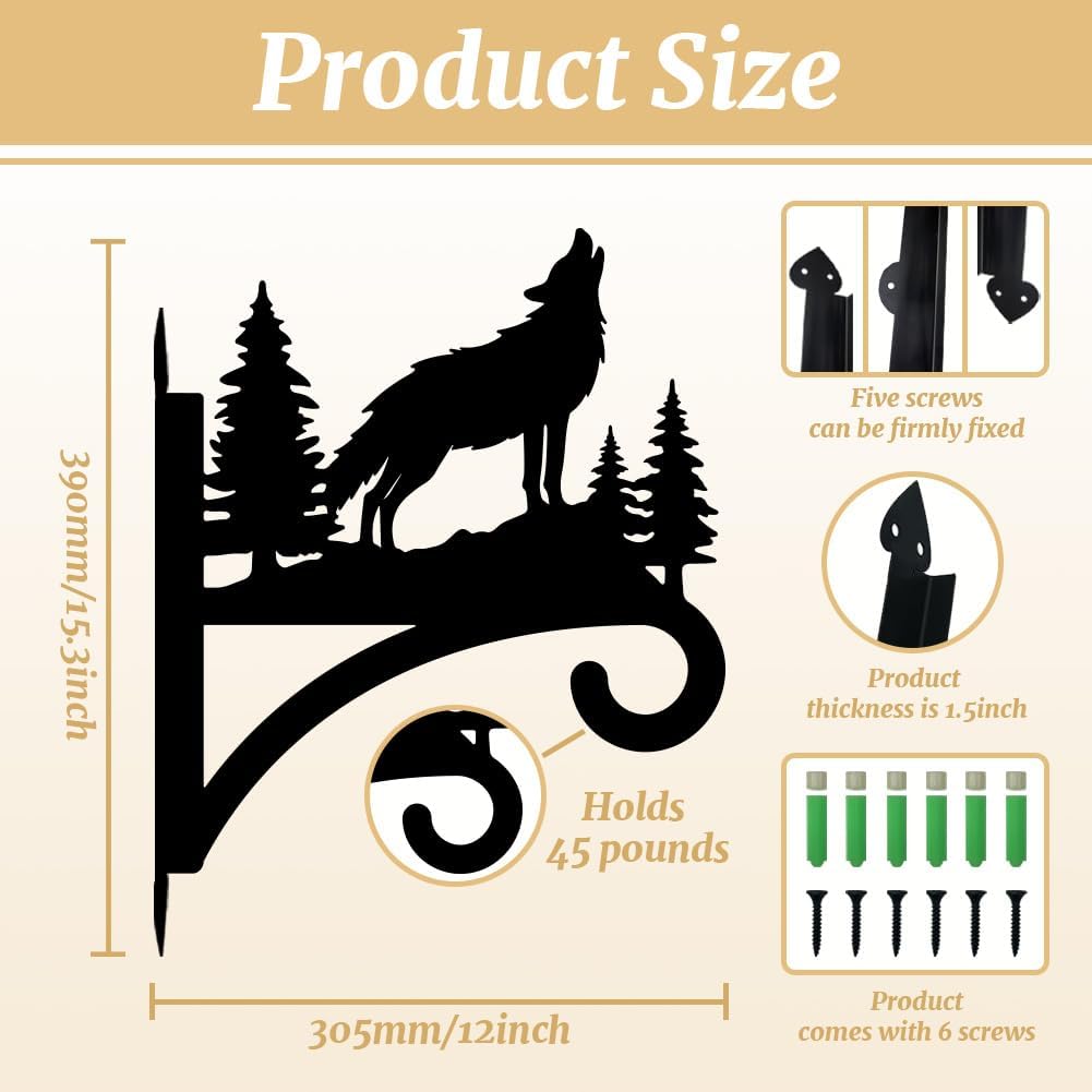 Peacoblue Ganci in Ferro per Piante da Appendere 12"x15" - immagine 2