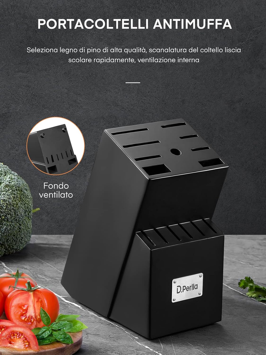 D.perlla Set Coltelli da Cucina Professionali 16 Pezzi - immagine 8