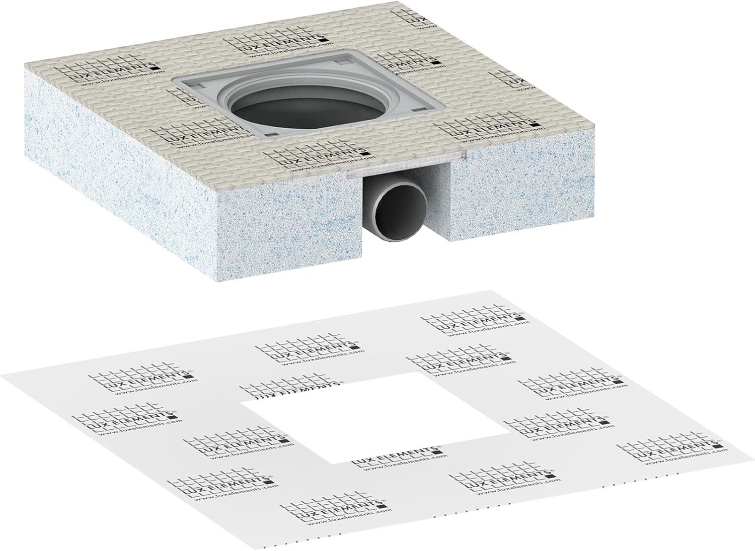 LUX ELEMENTS LTUBE19003, Grigio, 30 x 30 x 6,8 cm - immagine 1