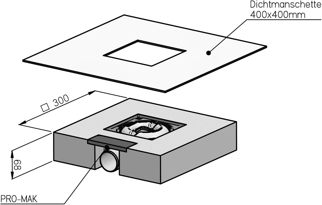 LUX ELEMENTS LTUBE19003, Grigio, 30 x 30 x 6,8 cm - immagine 6