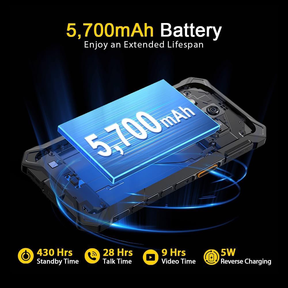 Ulefone RugKing 3 Pro - Smartphone Rugged Android 15, Nero - immagine 8