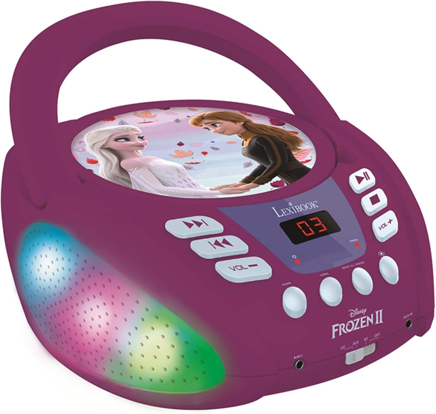 Lexibook Frozen - Lettore CD Bluetooth Portatile, Viola - immagine 1