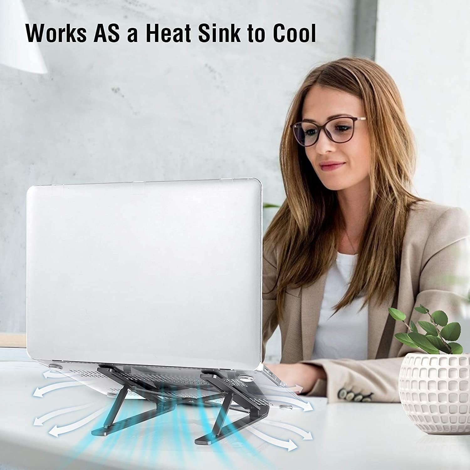 Ougep Supporto PC Portatile in Alluminio 10-17.3" - immagine 2