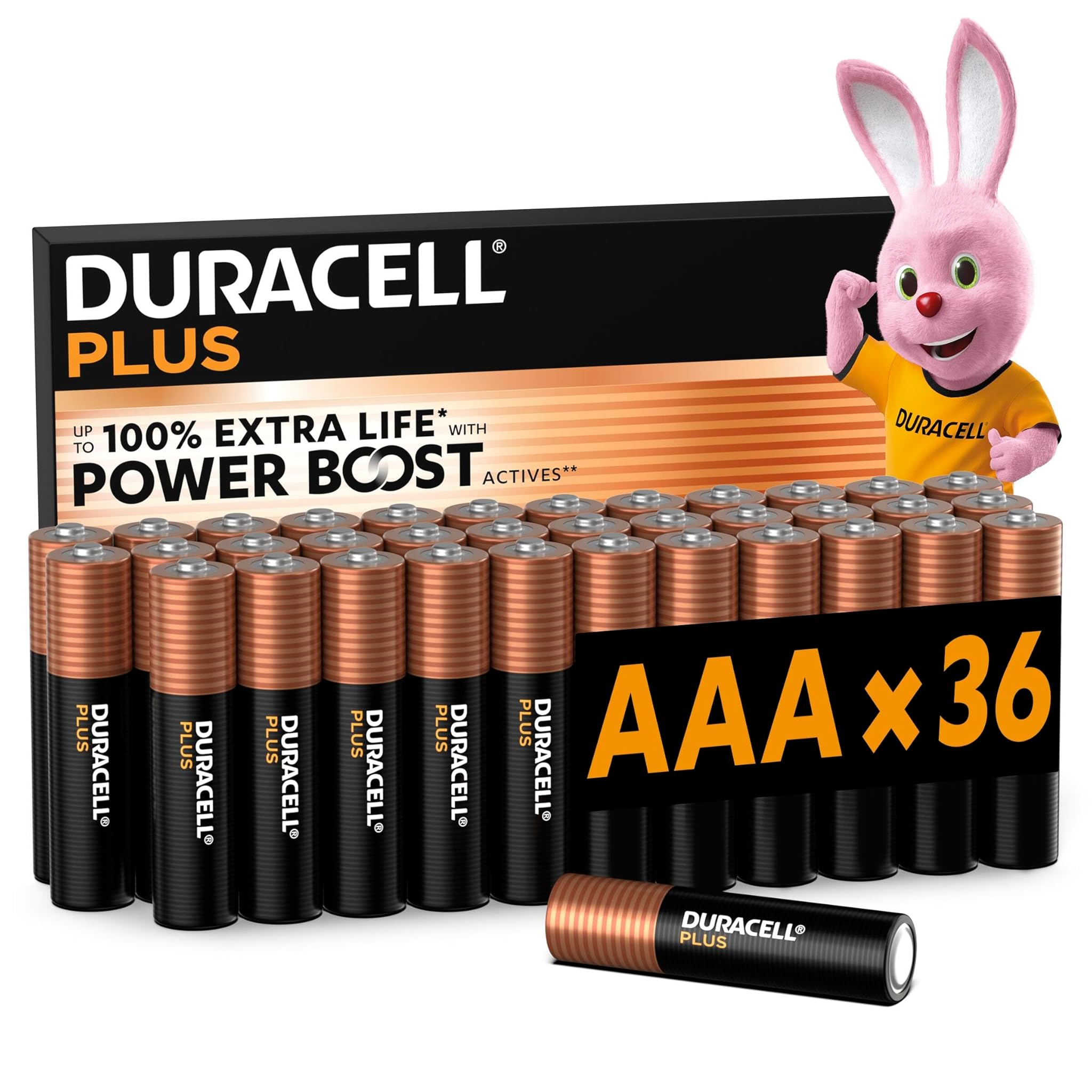 Duracell Batterie Plus AAA Alcaline (36 Pezzi)