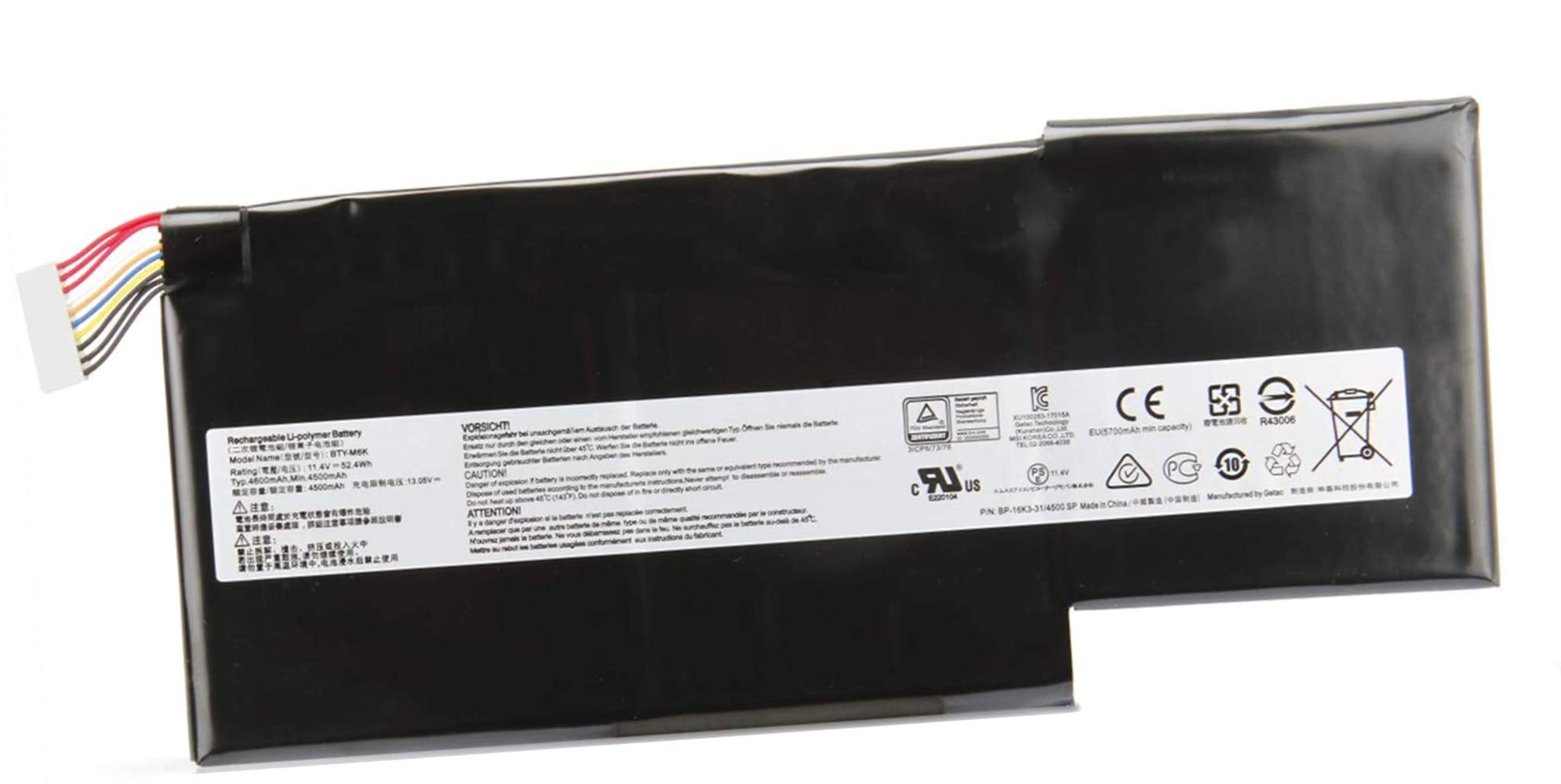 Askc BTY-M6K Batteria Laptop 11.4V 52.4Wh