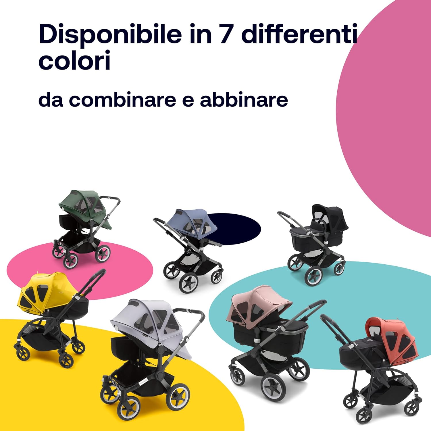 Bugaboo Donkey Cappottina Breezy Estensibile, Sunrise Red - immagine 6