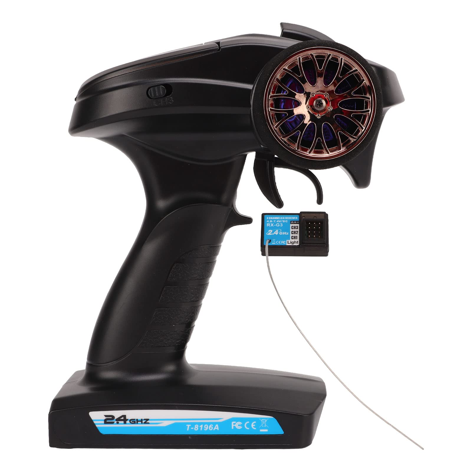 BuyWeek RC Trasmettitore e Ricevitore 2.4G 3 Canali