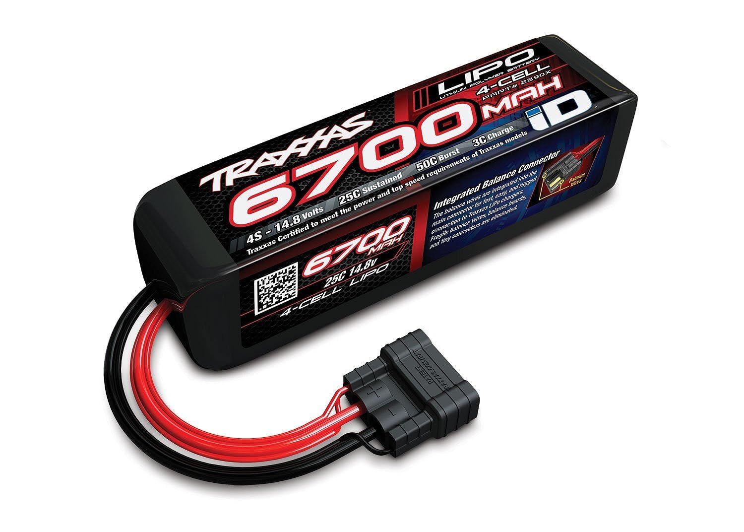 LIPO 14,8V 6700MAH 4S 25C - iD - TRAXXAS - TRX2890X