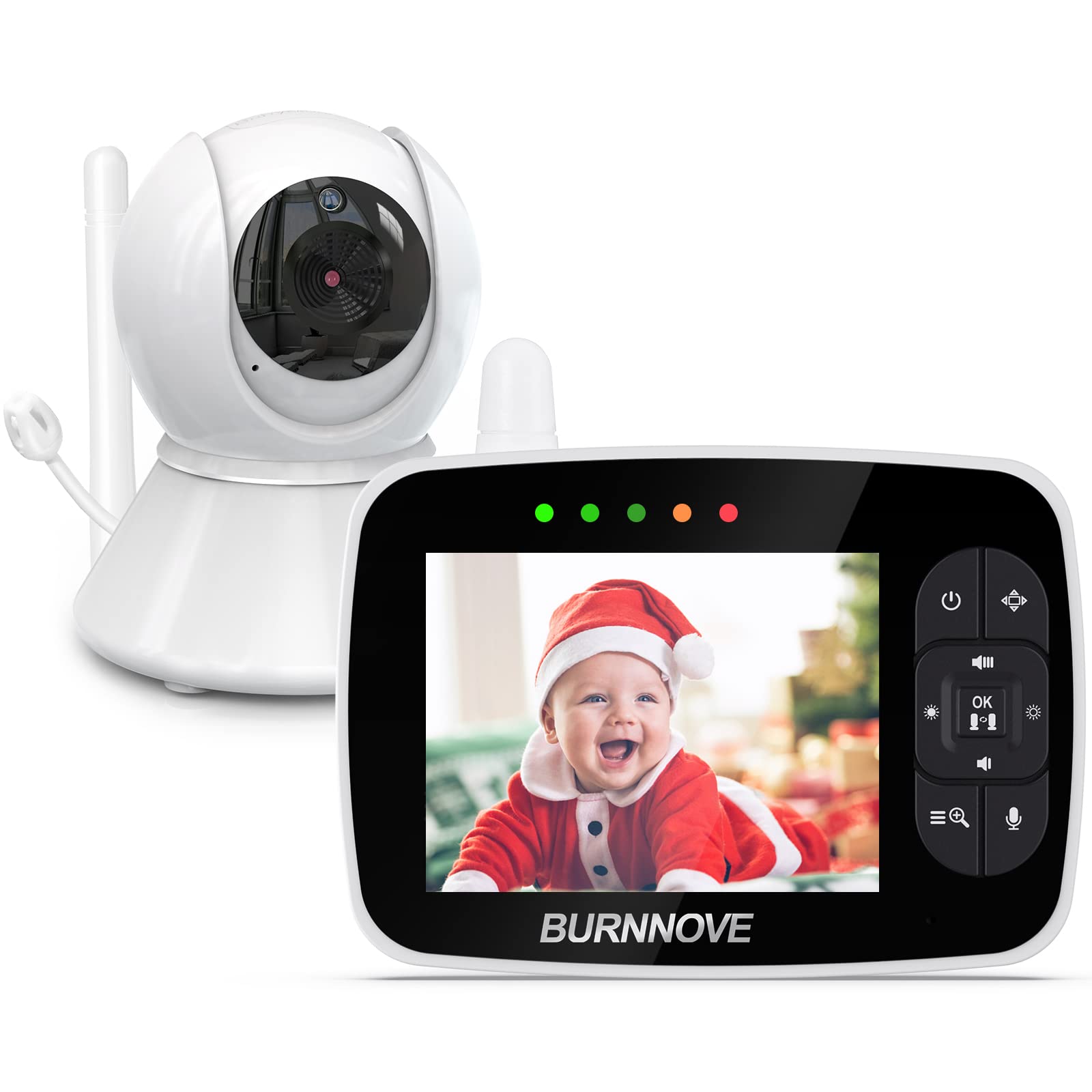 Burnnove Baby Monitor Video 3.5 Pollici con Videocamera