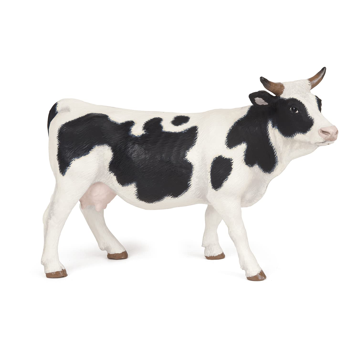 Papo - Statuetta Mucca Pezzata Realistica - 3 Anni + - Collezione La Vita in Fattoria - Gioco Educativo Animali da Allevamento - Idea Regalo Giocattolo Bambina Bambino