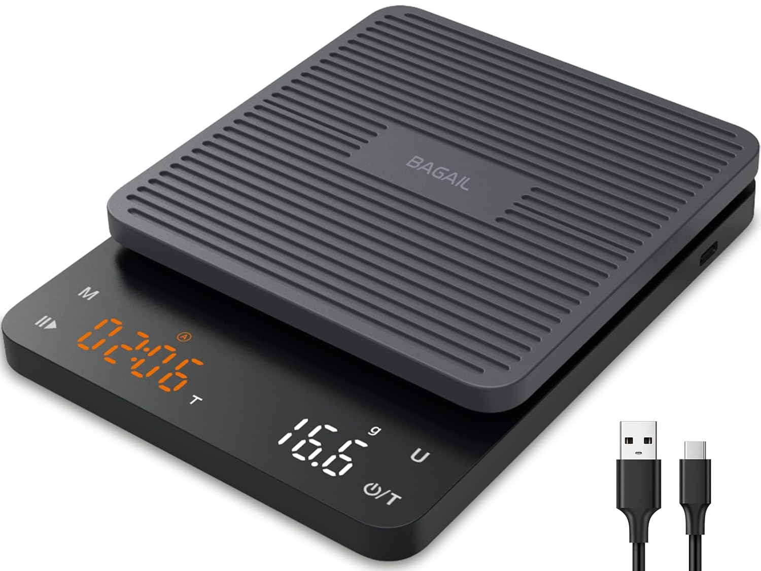 BAGAIL Bilancia da Caffè Digitale con Timer 3kg - immagine 1